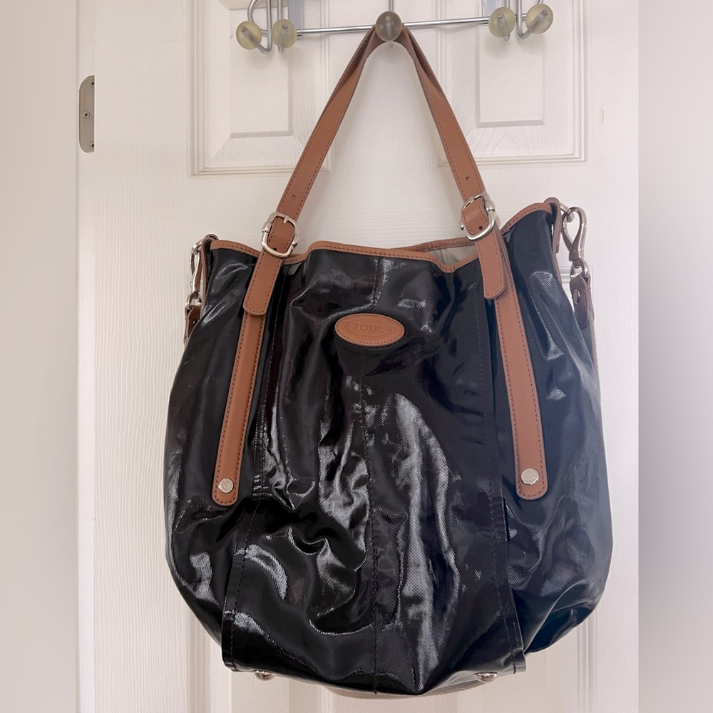 Tod’s Coated Canvas G-Bag Sacca Grande Tote